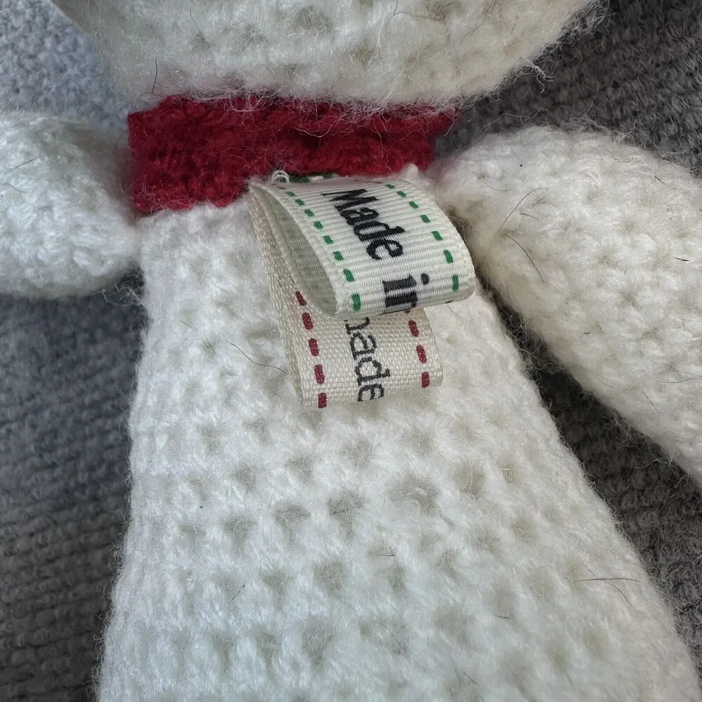 Crochet Snoopy Stuffed Animal 12” Made In Ireland Peanuts Handmade - Read Descpt